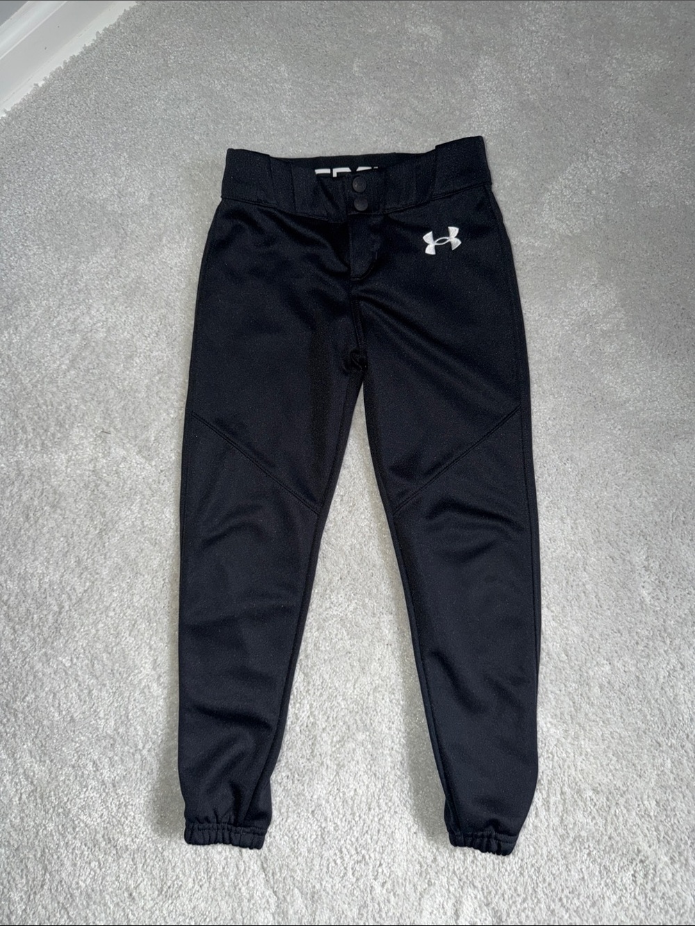 Under Armour Kids Black Athletic Pants - Black youth 2xs baseball pants